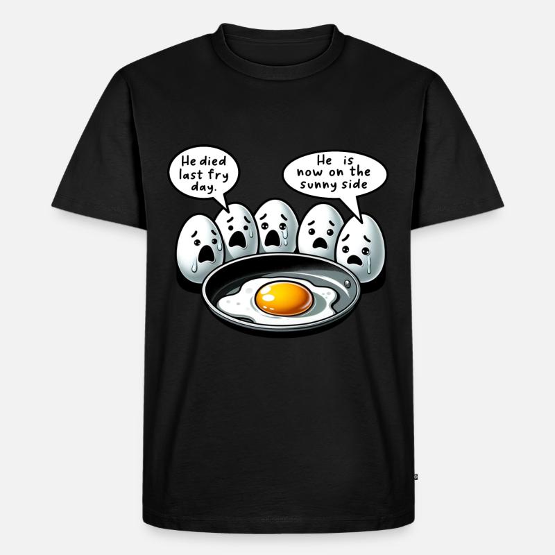 Eggs Fried Egg Easter Meme - Men's Premium Organic T-Shirt - black
