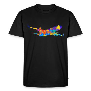 Cadeau avion avion - T-shirt Premium bio Homme - noir - Devant - Nico (187cm)