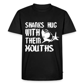 Requins - T-shirt Premium bio Homme - noir - Devant - Nico (187cm)