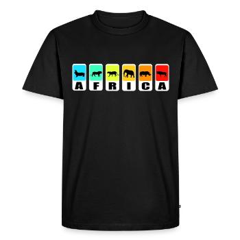 Africa T Shirt & Hoodie for the Africa Safari - Men's Premium Organic T-Shirt - black - Front - Nico (187cm)