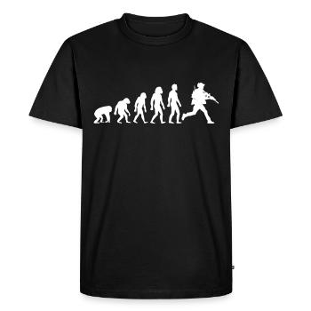 Soldat Armée Bundeswehr Don Évolution - T-shirt Premium bio Homme - noir - Devant - Nico (187cm)