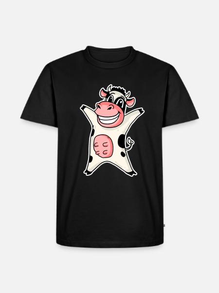 Cow - Men's Premium Organic T-Shirt - black