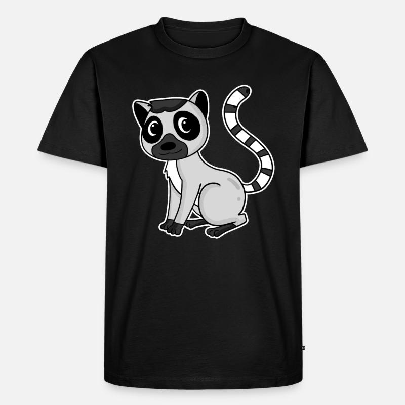 Lemur Primat Geschenk - Männer Premium Bio T-Shirt - Schwarz