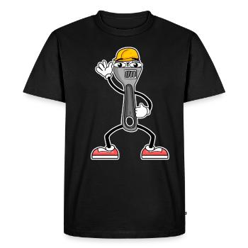 Outil De Cartoon Clé à molette - T-shirt Premium bio Homme - noir - Devant - Nico (187cm)