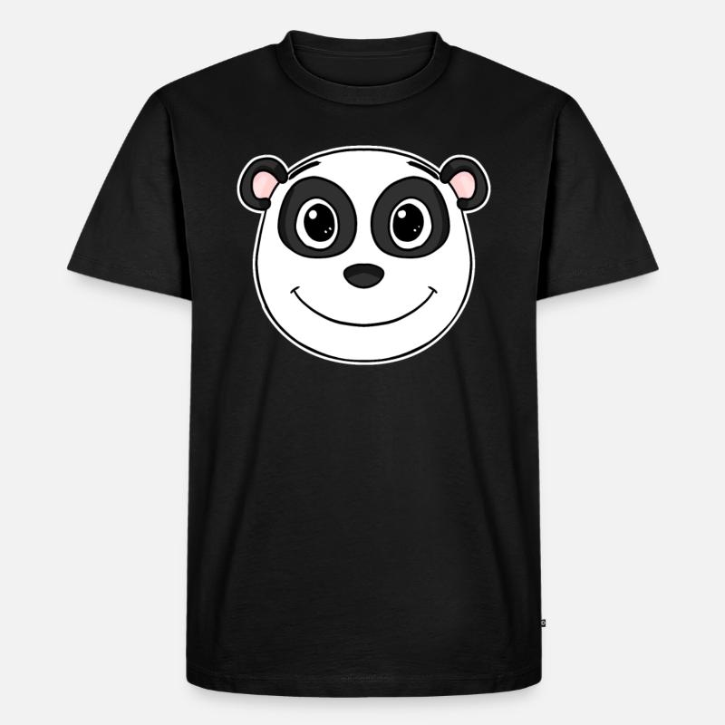 Panda - Männer Premium Bio T-Shirt - Schwarz