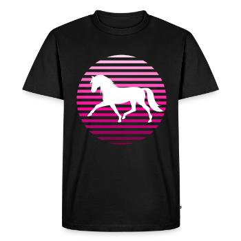 Équitation Équitation Mode Cheval Motif Filles Femmes - T-shirt Premium bio Homme - noir - Devant - Nico (187cm)