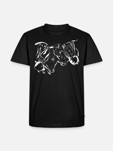 Hérens Kuh, Eringer, Königin Kampf - Männer Premium Bio T-Shirt - Schwarz