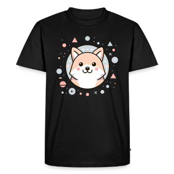 Chien mignon – design mignon dans le style japonais - T-shirt Premium bio Homme - noir - Devant - Nico (187cm)