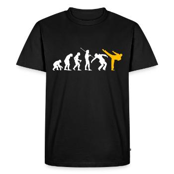 Kickboxing Evolution Kickboxer Karate Taekwondo - Men's Premium Organic T-Shirt - black - Front - Nico (187cm)