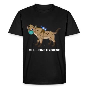 Hyäne Hygiene Mundschutz Maske Hygiäne Wortwitz - Männer Premium Bio T-Shirt - Schwarz - Vorne - Nico (187cm)