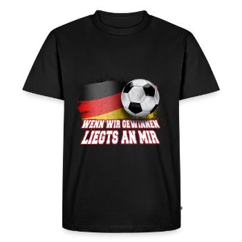 If We Win, It's Me – Soccer Shirt - Men's Premium Organic T-Shirt - black - Front - Nico (187cm)