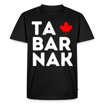 Tabarnak Je Me Barre Au Canada Feuille D'érable - T-shirt Premium bio Homme - noir - Devant - Nico (187cm)