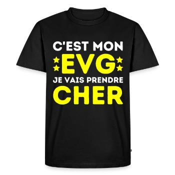 C'est Mon EVG Et Je Vais Prendre Cher Futur Marié - T-shirt Premium bio Homme - noir - Devant - Nico (187cm)