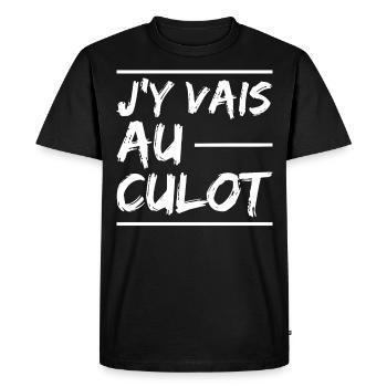 J'y Vais Au Culot J y Vais Au Talent Zero Pression - T-shirt Premium bio Homme - noir - Devant - Nico (187cm)