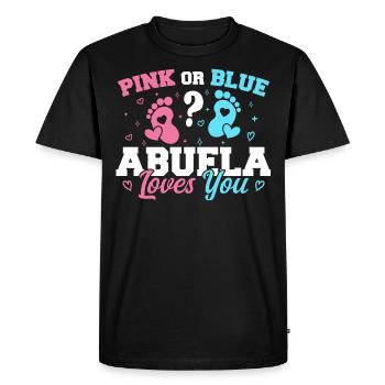 Pink Or Blue Abuela Loves You - Abuela Grandma - T-shirt Premium bio Homme - noir - Devant - Nico (187cm)
