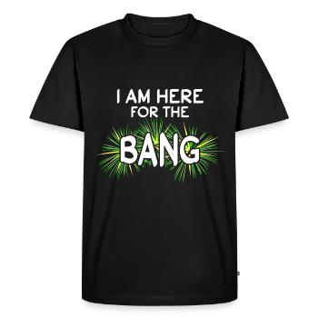 Je suis ici pour le nouvel an des feux d'artifice de Bang Pyro - T-shirt Premium bio Homme - noir - Devant - Nico (187cm)