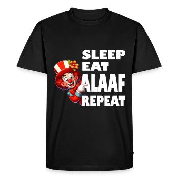 Carnaval Cologne Clown Dormir Manger Alaaf Répéter Drôle - T-shirt Premium bio Homme - noir - Devant - Nico (187cm)