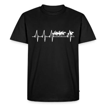 Courses de chevaux Pari gagnant cheval porte-bonheur - T-shirt Premium bio Homme - noir - Devant - Nico (187cm)