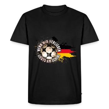 Si nous perdons, c’est à l’arbitre – le football - T-shirt Premium bio Homme - noir - Devant - Nico (187cm)