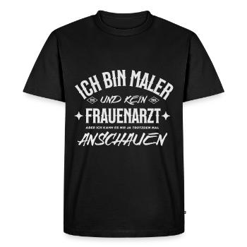 Painter Humor - Saying for Craftsmen - Men's Premium Organic T-Shirt - black - Front - Nico (187cm)