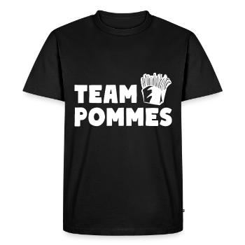 Team fries fries French fries - Men's Premium Organic T-Shirt - black - Front - Nico (187cm)