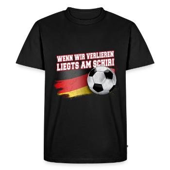 Si nous perdons, c’est à l’arbitre – le football - T-shirt Premium bio Homme - noir - Devant - Nico (187cm)