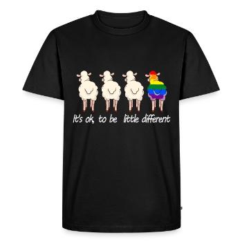 LBGT Sheep Gay Lesbian Bisexual Transgender - Men's Premium Organic T-Shirt - black - Front - Nico (187cm)