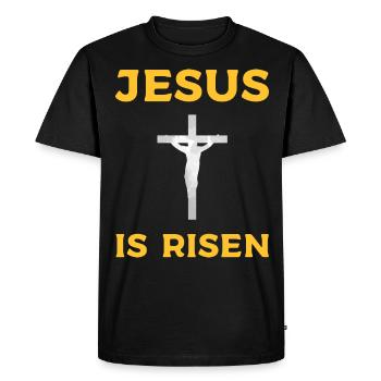 Jésus-Christ Croix Bible Bible Christianisme - T-shirt Premium bio Homme - noir - Devant - Nico (187cm)