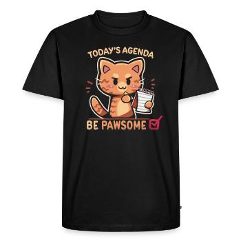 Be Pawsome Agenda Completed - Men's Premium Organic T-Shirt - black - Front - Nico (187cm)