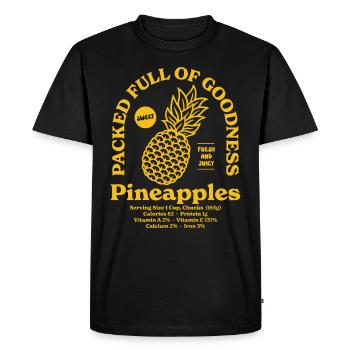 Ananas Nutritionnel - T-shirt Premium bio Homme - noir - Devant - Nico (187cm)