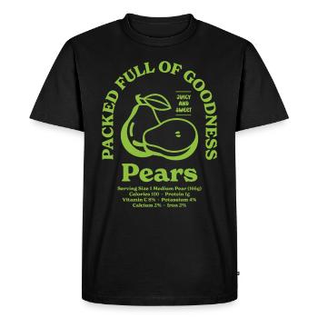 Poires Nutritionnelles - T-shirt Premium bio Homme - noir - Devant - Nico (187cm)