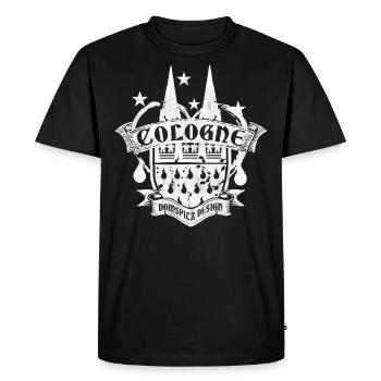 Domspitz Design - T-shirt Premium bio Homme - noir - Devant - Nico (187cm)