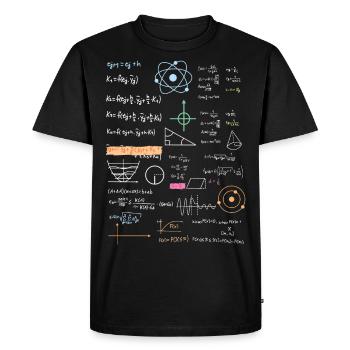 Formulaire de professeur de physique - T-shirt Premium bio Homme - noir - Devant - Nico (187cm)