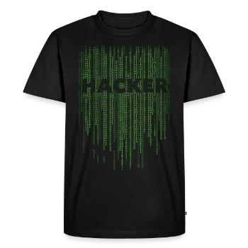 Matrice de hackers - T-shirt Premium bio Homme - noir - Devant - Nico (187cm)