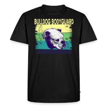 Old English Bulldog ton garde du corps et ami - T-shirt Premium bio Homme - noir - Devant - Nico (187cm)