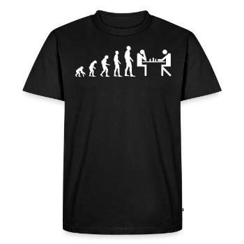 Evolution Schachl en blanc - T-shirt Premium bio Homme - noir - Devant - Nico (187cm)