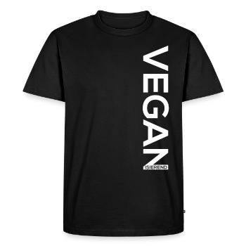 vegan végétalien végétalien végétalien végétalien veggie nature végétalien - T-shirt Premium bio Homme - noir - Devant - Nico (187cm)