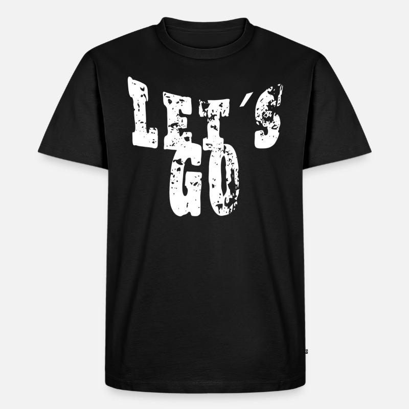 Lets go - Männer Premium Bio T-Shirt - Schwarz