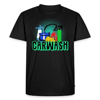Car washing - Men's Premium Organic T-Shirt - black - Front - Nico (187cm)