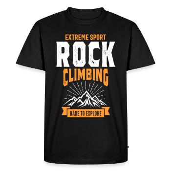 Rock Climbing Design - Men's Premium Organic T-Shirt - black - Front - Nico (187cm)
