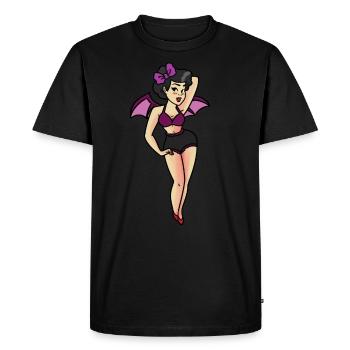 POULET AU VAMPIRE - T-shirt Premium bio Homme - noir - Devant - Nico (187cm)