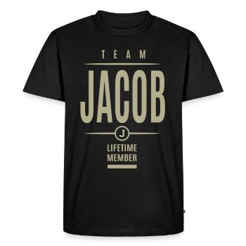 Team Jacob - Men's Premium Organic T-Shirt - black - Front - Nico (187cm)