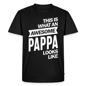 C'est ce qu'un pappa génial - T-shirt Premium bio Homme - noir - Devant - Nico (187cm)