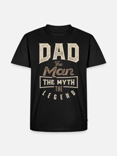 Dad The Myth The Legend - Men's Premium Organic T-Shirt - black