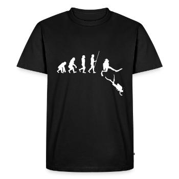 Diving Evolution Diver underwater gift - Men's Premium Organic T-Shirt - black - Front - Nico (187cm)