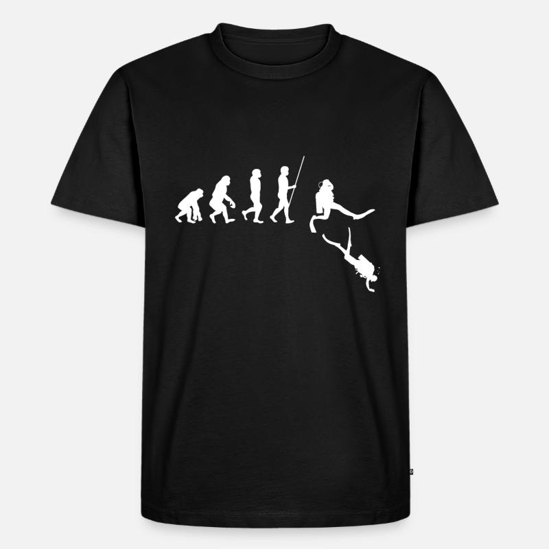 Diving Evolution Diver underwater gift - Men's Premium Organic T-Shirt - black