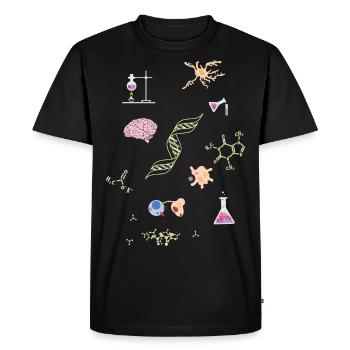 chimiste - T-shirt Premium bio Homme - noir - Devant - Nico (187cm)