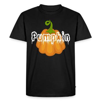 Citrouille d'halloween - T-shirt Premium bio Homme - noir - Devant - Nico (187cm)