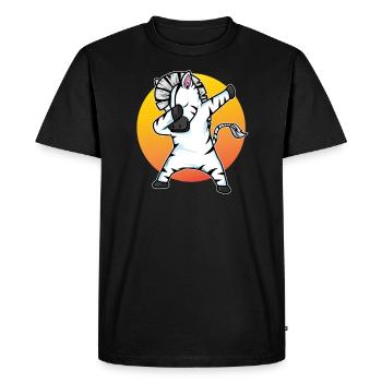 Dabbing Zebra Funny Dab Dance Gift Anniversaire - T-shirt Premium bio Homme - noir - Devant - Nico (187cm)