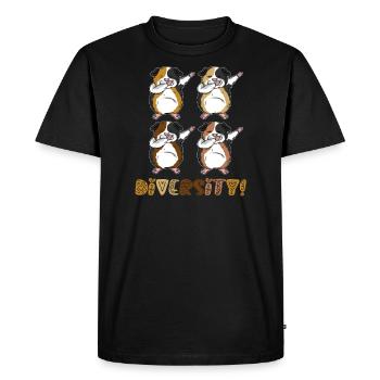Dabbing Dab Dance Guinea Pig Hamster Gift - Men's Premium Organic T-Shirt - black - Front - Nico (187cm)